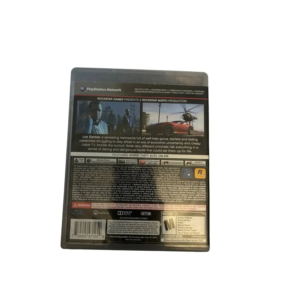 Grand Theft Auto V 5 (PS3 PlayStation 3, 2013) CIB w/ Map